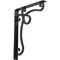 Ekena Millwork Orleans Wrought Iron Bracket, (Single center brace), Powder Coated Black 1 1/2"W x 12"D x 15"H BKTM01X12X15SOL - alternate 1